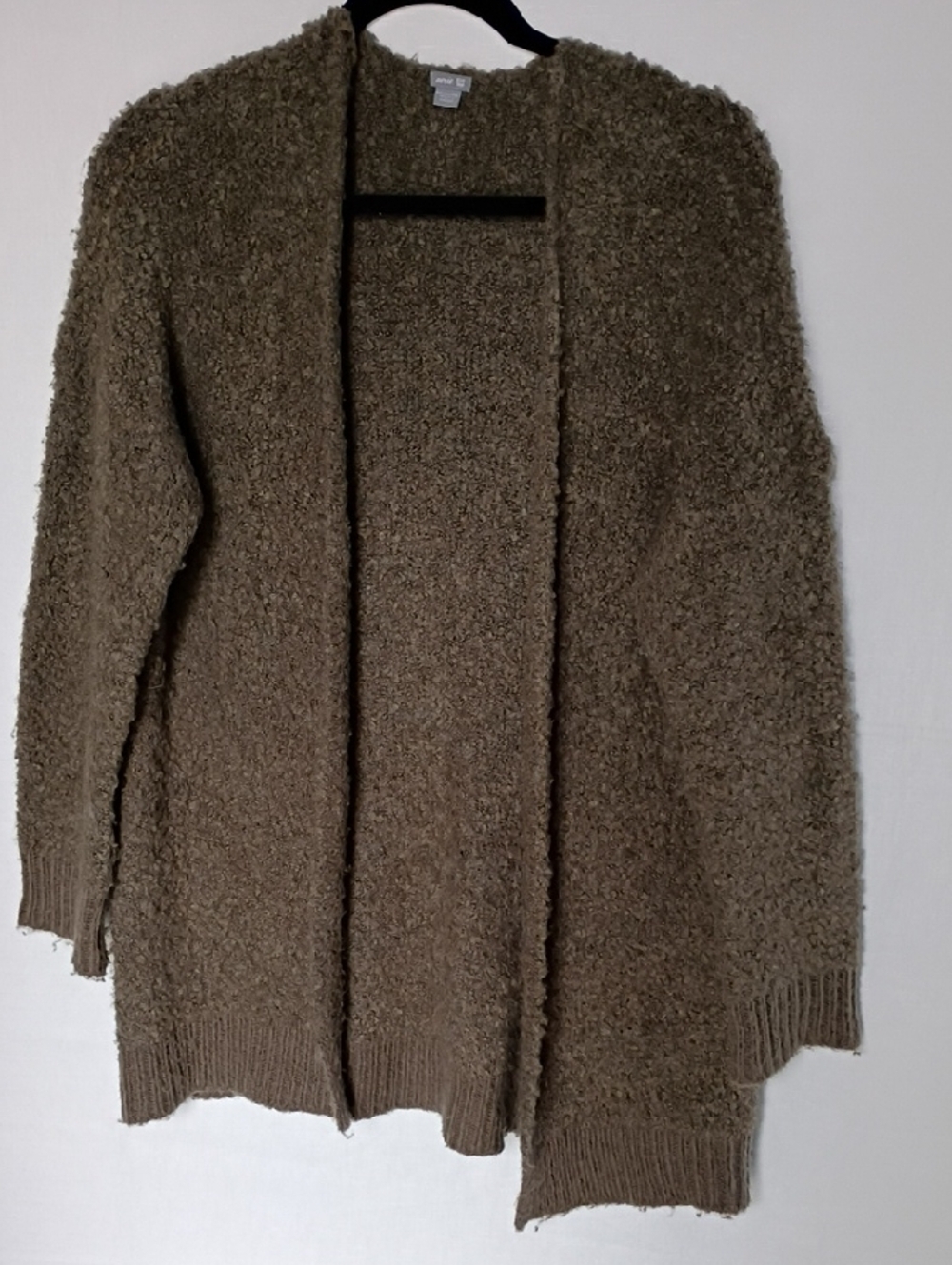 aerie Women's Olive Taupe Bouclé Open-Front Cardigan Size XS